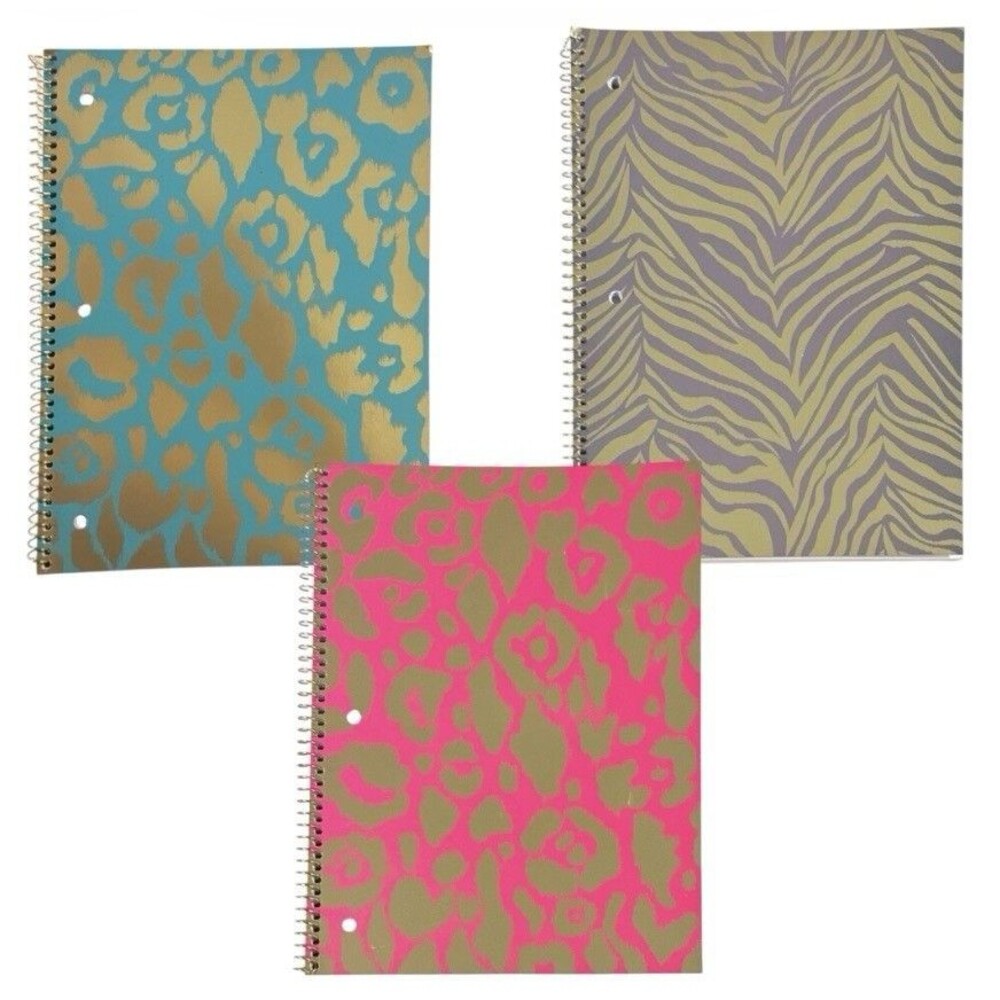 3x Class Act Stationery Wide Ruled Spiral Notebooks 70 Sheets Each